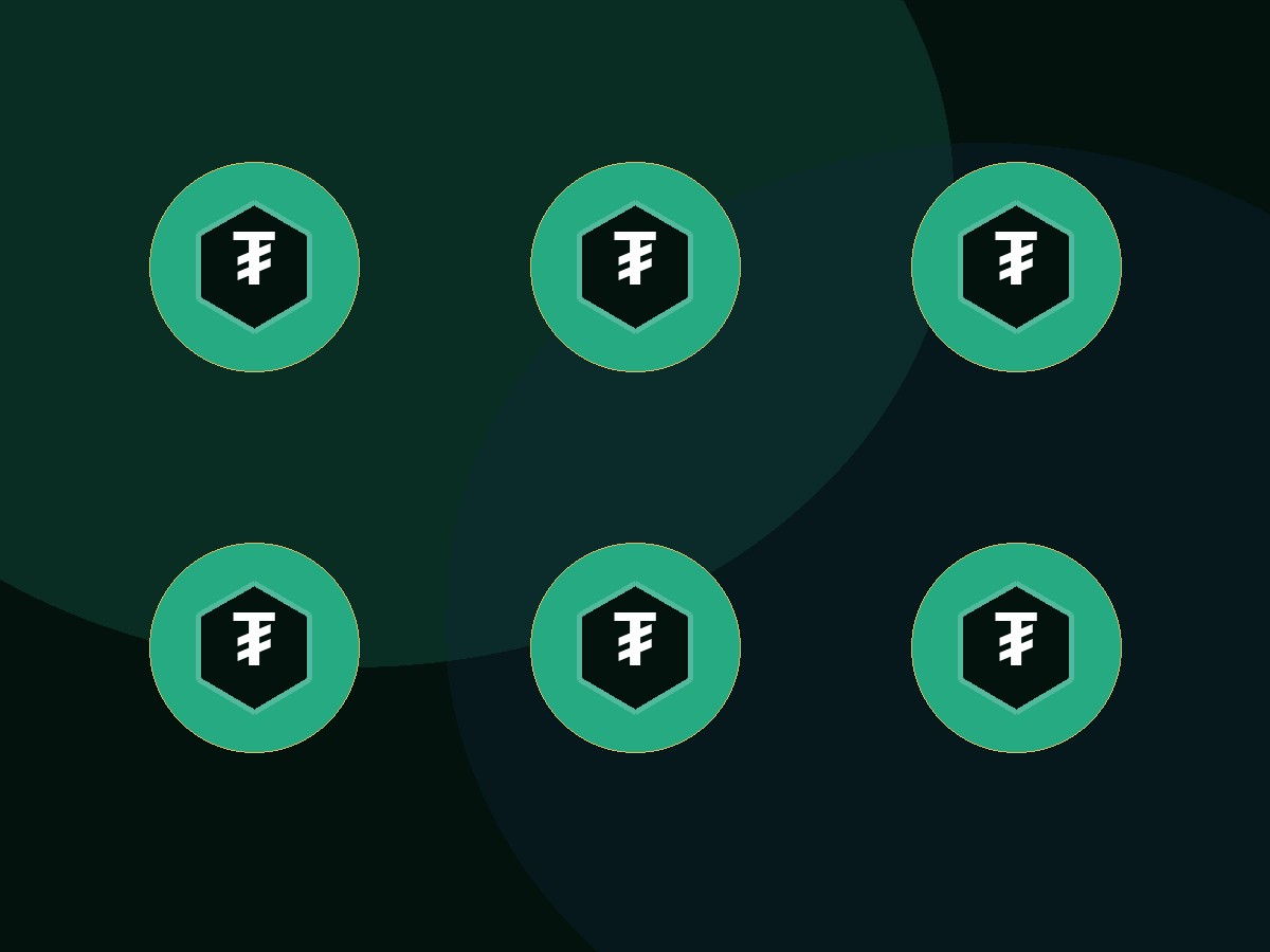 Calm turquoise sea, USDT flash TRC20